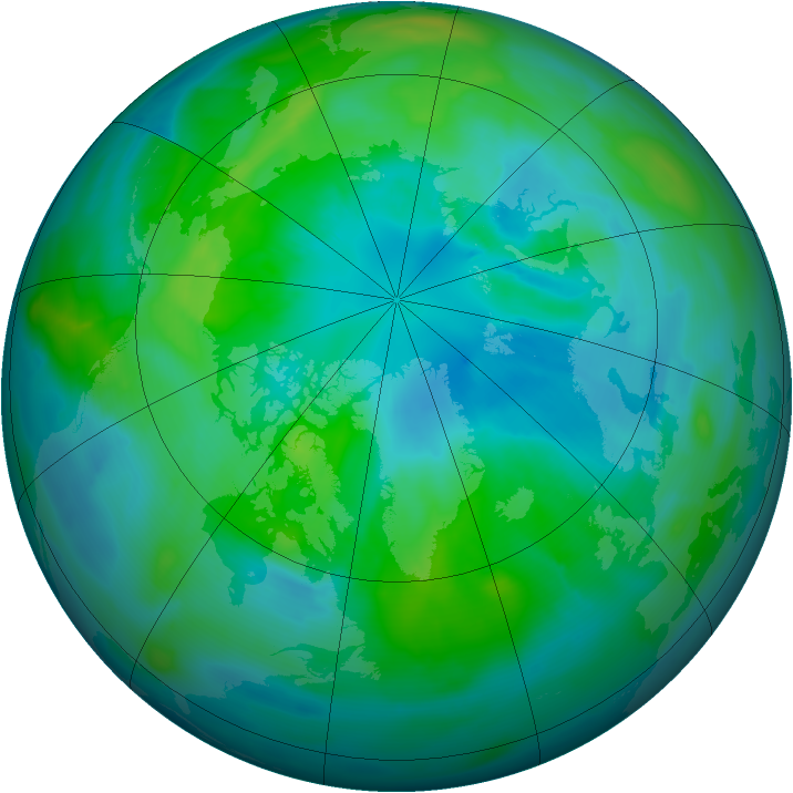Arctic ozone map for 27 September 2010